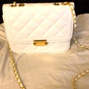 2 Fashion Handbags with matching crossbody chains